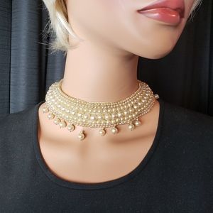  Vintage Pearl and Bead Choker Necklace